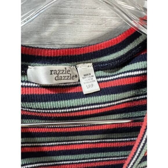 Razzle Dazzle Striped Lettuce-Edge‎ Tee S/P - Picture 4 of 4